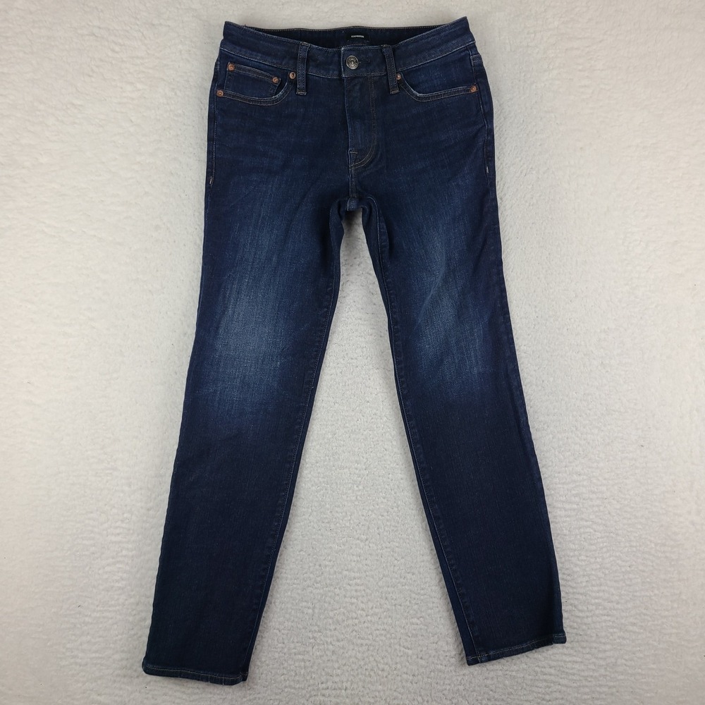 EXPRESS Jeans Mens 28x30 Blue Slim 4 Way Hyper Stretch Dark Wash Denim